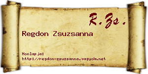 Regdon Zsuzsanna névjegykártya
