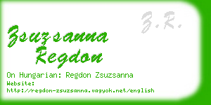 zsuzsanna regdon business card